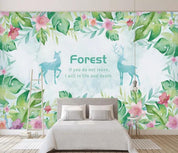 3D Modern Simplicity Flowers Green Plant Leaves Wall Mural Wallpaperpe  73- Jess Art Decoration