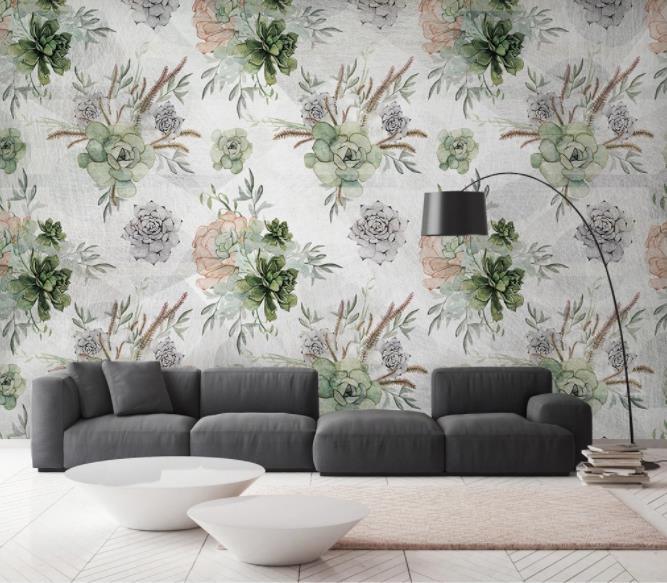 3D Modern Simplicity Flowers Wall Mural Wallpaperpe  71- Jess Art Decoration