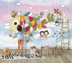 3D Nordic Color Cartoon Wall Mural Wallpaperpe 462- Jess Art Decoration