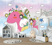 3D Nordic Color Cartoon Background Wall Mural Wallpaperpe 463- Jess Art Decoration