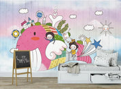 3D Nordic Color Cartoon Background Wall Mural Wallpaperpe 463- Jess Art Decoration