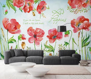3D Nordic Fresh Flowers Wall Mural Wallpaperpe 457- Jess Art Decoration