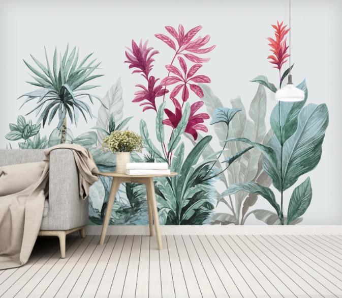 3D Nordic Fresh Green Leaves Wall Mural Wallpaperpe  82- Jess Art Decoration