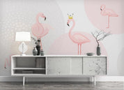 3D Nordic Simplicity Geometry Flamingo Wall Mural Wallpaperpe  49- Jess Art Decoration