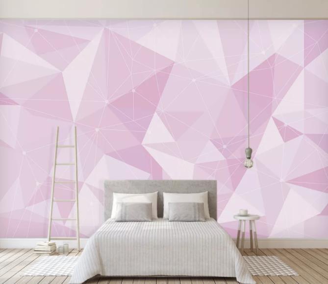 3D Nordic Modern Simplicity Pink Geometry Wall Mural Wallpaperpe  116- Jess Art Decoration
