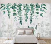 3D Nordic Fresh Tropical Plant Leaves Wall Mural Wallpaperpe 329- Jess Art Decoration