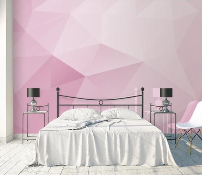 3D Nordic Simplicity Pink Solid Geometry Wall Mural Wallpaperpe  54- Jess Art Decoration