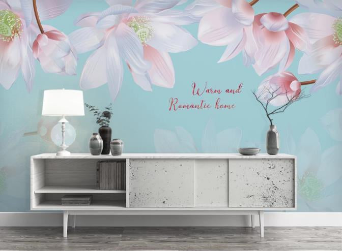 3D Nordic Simplicity Flowers Wall Mural Wallpaperpe 409- Jess Art Decoration