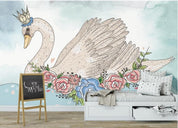3D Nordic Color Cartoon Cygnus Wall Mural Wallpaperpe 426- Jess Art Decoration