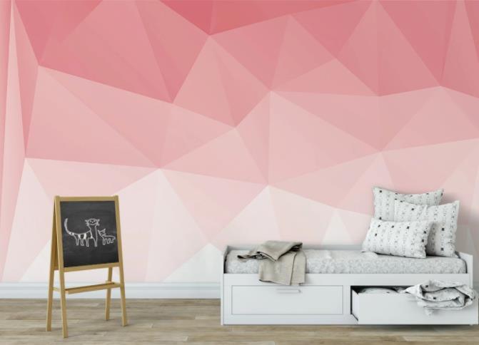 3D Nordic Simplicity Pink Solid Geometry Wall Mural Wallpaperpe  55- Jess Art Decoration