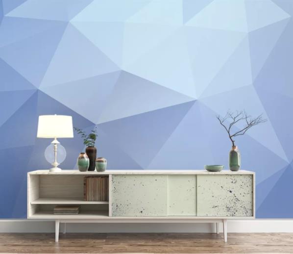 3D Nordic Simplicity Blue Solid Geometry Wall Mural Wallpaperpe  59- Jess Art Decoration