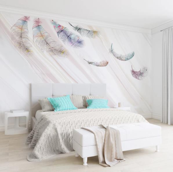 3D Nordic Modern Simplicity Feathers Wall Mural Wallpaperpe  123- Jess Art Decoration