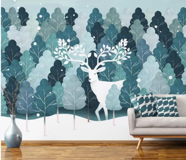 3D Nordic Modern Simplicity Forest Wall Mural Wallpaperpe  124- Jess Art Decoration