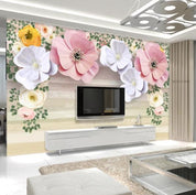 3D Nordic Fresh Flowers Wall Mural Wallpaperpe 452- Jess Art Decoration