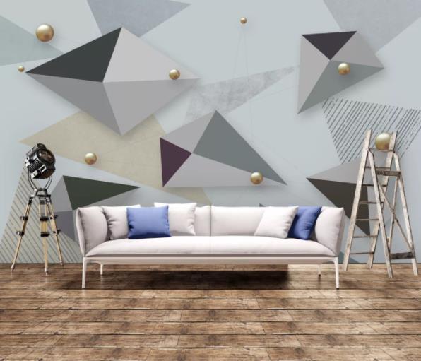 3D Solid Geometry Graphical Wall Mural Wallpaperpe  46- Jess Art Decoration