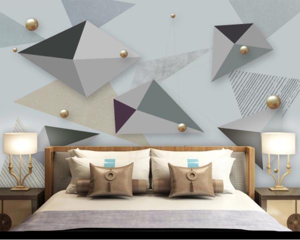 3D Solid Geometry Graphical Wall Mural Wallpaperpe  46- Jess Art Decoration