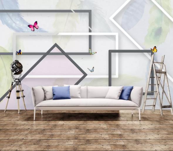 3D Nordic Simplicity Geometry Graphical Wall Mural Wallpaperpe 415- Jess Art Decoration