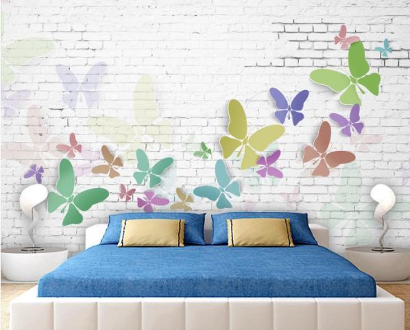 3D Butterfly Decorative Effect Wall Mural Wallpaperpe 175- Jess Art Decoration
