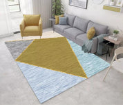 3D Abstract Golden Geometry Non-Slip Rug Mat 206- Jess Art Decoration