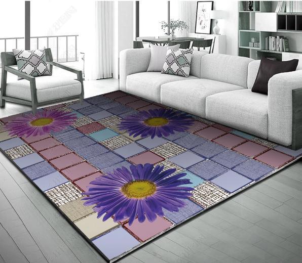 3D Geometric Flower Pattern Non-Slip Rug Mat 123- Jess Art Decoration