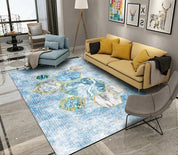 3D Abstract Blue Geometric Pattern Non-Slip Rug Mat 173- Jess Art Decoration