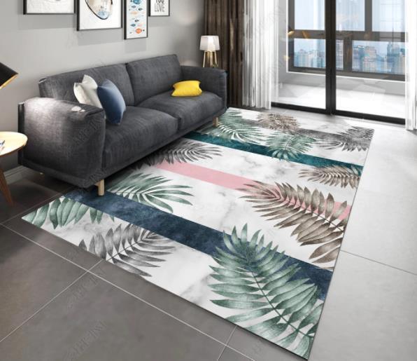 3D Abstract Geometry Leaf Non-Slip Rug Mat 106- Jess Art Decoration