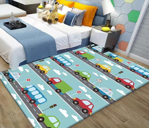 3D Cartoon Road Car Non-Slip Rug Mat 149- Jess Art Decoration