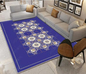 3D Blue National Pattern Non-Slip Rug Mat 179- Jess Art Decoration
