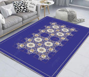 3D Blue National Pattern Non-Slip Rug Mat 179- Jess Art Decoration