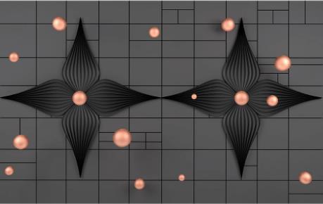 3D Black Floral Lattice Ball Wall Mural Wallpaper 722- Jess Art Decoration