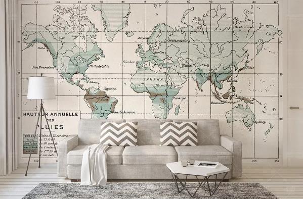 3D World Map Wall Mural Wallpaper 654- Jess Art Decoration