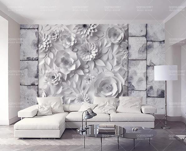 3D Brick Wall Paper Art Floral Wall Mural Wallpaper 480- Jess Art Decoration