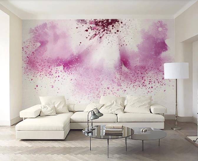 3D Pink Watercolor Floral Wall Mural Wallpaper 255- Jess Art Decoration