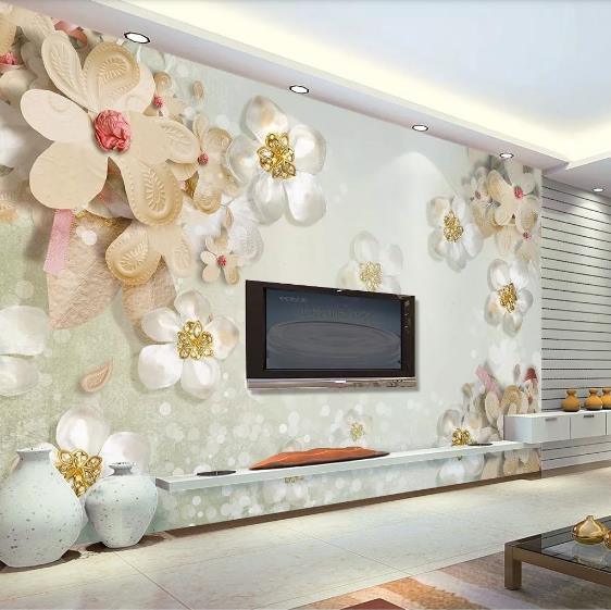3D Jewelry Floral Wall Mural Wallpaper 17- Jess Art Decoration