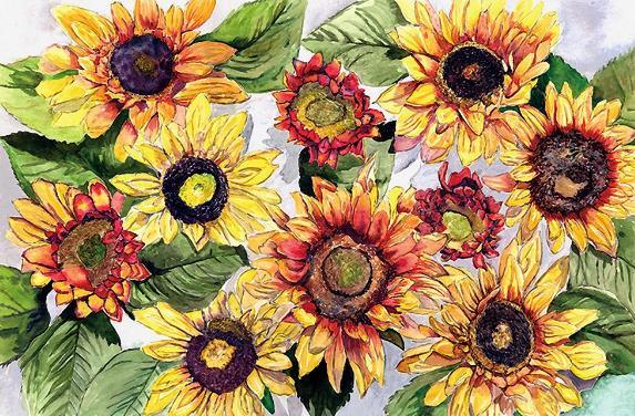 3D Sunflower Wall Mural Wallpaper 49- Jess Art Decoration