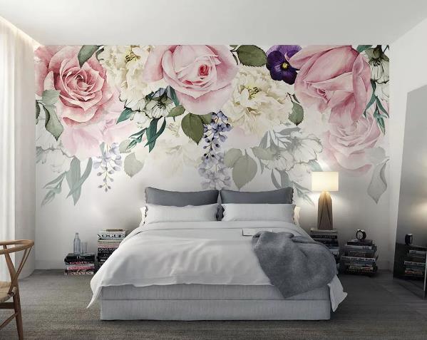 3D Pink Rose Wall Mural Wallpaper 50- Jess Art Decoration