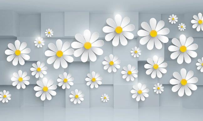 3D Square Floral Wall Mural Wallpaper 27- Jess Art Decoration