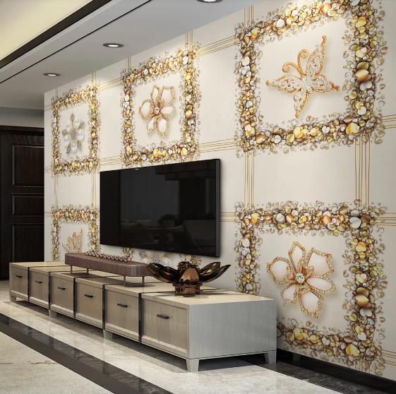3D Jewelry Lattice Wall Mural Wallpaper 55- Jess Art Decoration