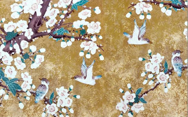 3D Yellow Plum Blossom Bird Wall Mural Wallpaper 33- Jess Art Decoration