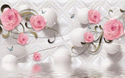 3D Rose Ball Wall Mural Wallpaper 871- Jess Art Decoration