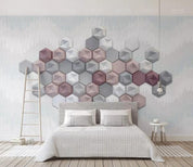 3D Mosaic Ceramic Tile Hexagon Wall Mural Wallpaper 849- Jess Art Decoration