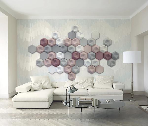 3D Mosaic Ceramic Tile Hexagon Wall Mural Wallpaper 849- Jess Art Decoration