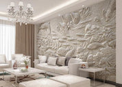 3D Stone Carving Seabed Coral Fish Wall Mural Wallpaper 855- Jess Art Decoration