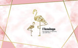 3D Pink Flamingo Marble Wall Mural Wallpaper 926- Jess Art Decoration