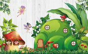 3D Tropical Plants Board Mushroom House Fairy Wall Mural Wallpaper 938- Jess Art Decoration