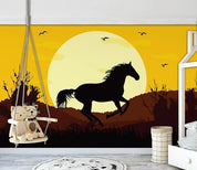 3D Silhouette Horse Wall Mural Wallpaper 1030- Jess Art Decoration