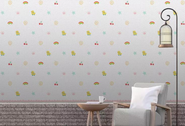 3D Hand Drawn Rainbow Animal Fruit Wall Mural Wallpaper LQH 582- Jess Art Decoration