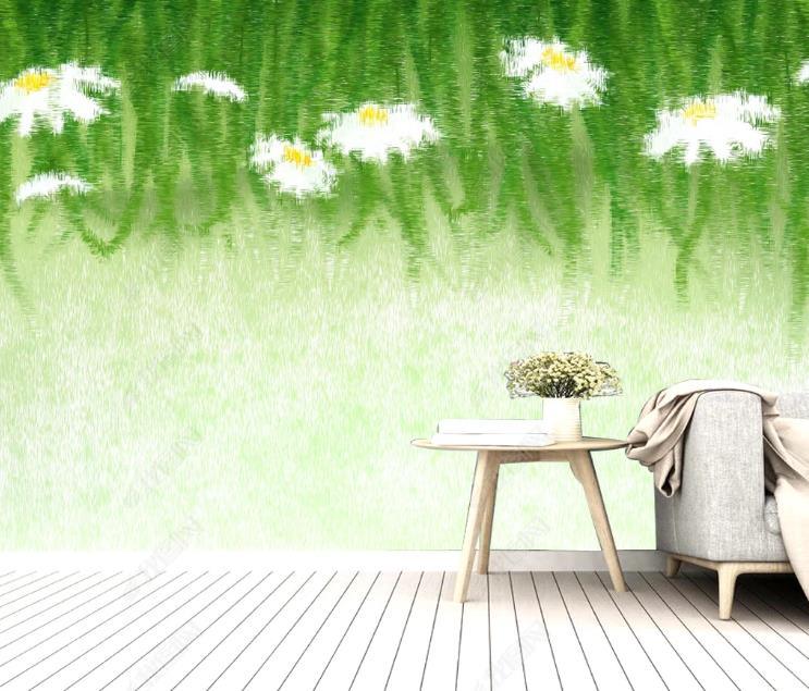 3D Hand-painted  Simplicity Fresh Flowers Wall Mural Wallpaper SWW1323- Jess Art Decoration