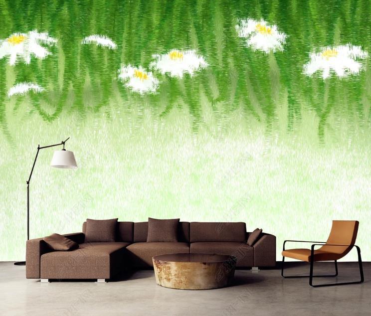 3D Hand-painted  Simplicity Fresh Flowers Wall Mural Wallpaper SWW1323- Jess Art Decoration