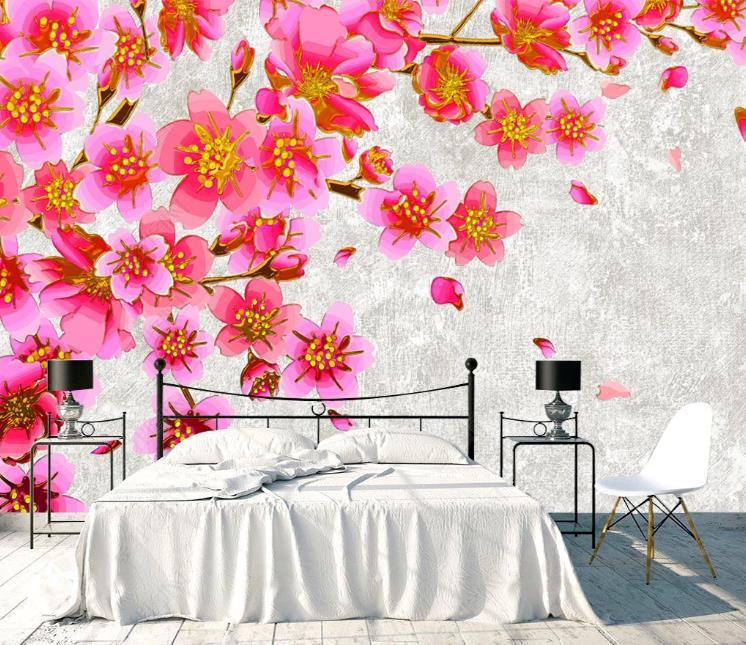 3D Modern Simplicity  Fowers Plum Blossom Wall Mural Wallpaper SWW1375- Jess Art Decoration
